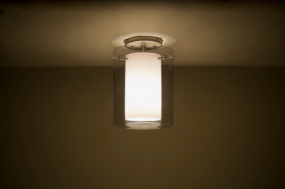 Pahu 1 Light Ceiling Lighting, Satin Nickel, LED