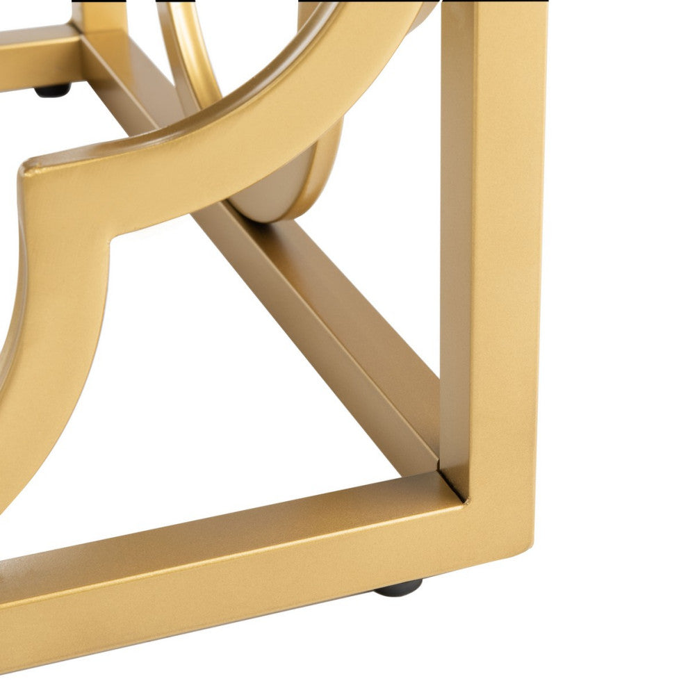 Safavieh Fleur Rectangle Bench, Grey/Gold