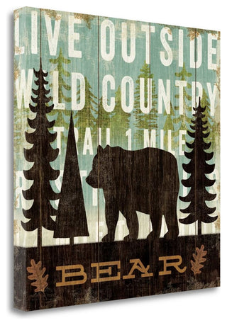 "Simple Living Bear" By Michael Mullan, Giclee Print on Gallery Wrap Canvas