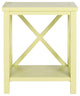 Safavieh Candence Cross Back End Table, Split Pea