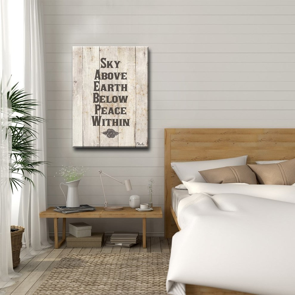 Sky Earth Peace'' Inspirational Canvas Art by Olivia Rose