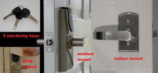 Keyless Electronic RFID Door Lock, Left Hand - Lh