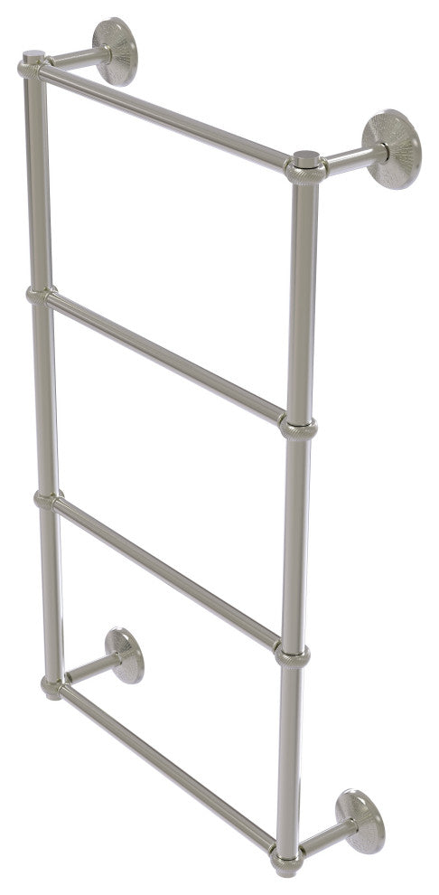 Monte Carlo 4 Tier 30" Ladder Towel Bar with Twisted Detail, Satin Nickel