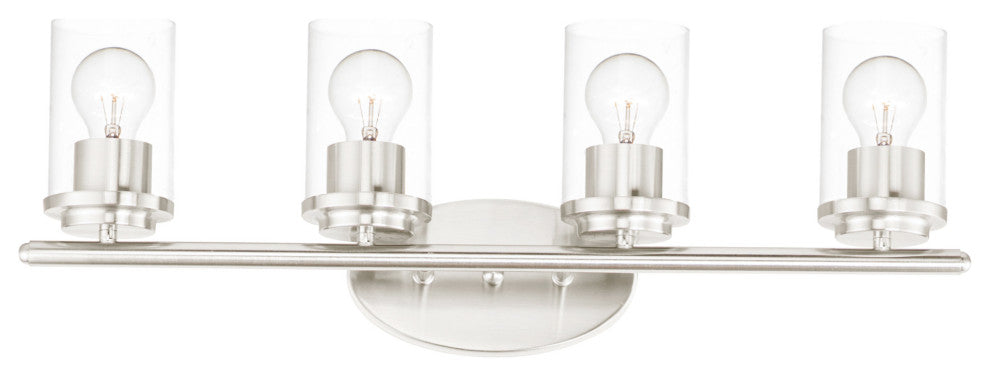 Maxim 10214CL Corona 4 Light 26"W Bathroom Vanity Light - Satin Nickel