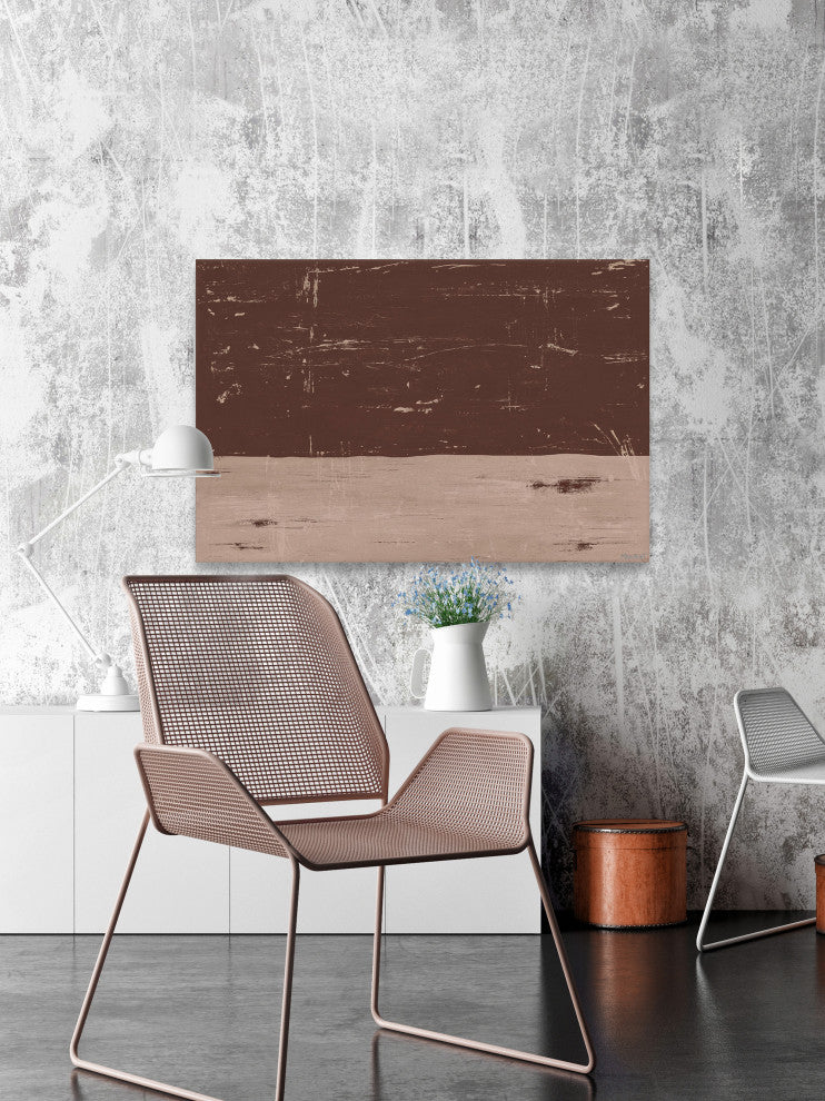 "Remote Desert" Painting Print on Wrapped Canvas, 45x30