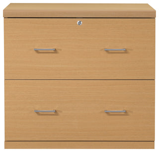 Alpine 2-Drawer Lateral File With Lockdowel Fastening System, Natural Finish