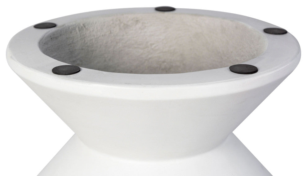 Misha Concrete Inverted Side Table, White