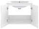 Sink Vanity Cabinet, White, Ceramic, Melamine, Modern, Hotel Bathroom Guest