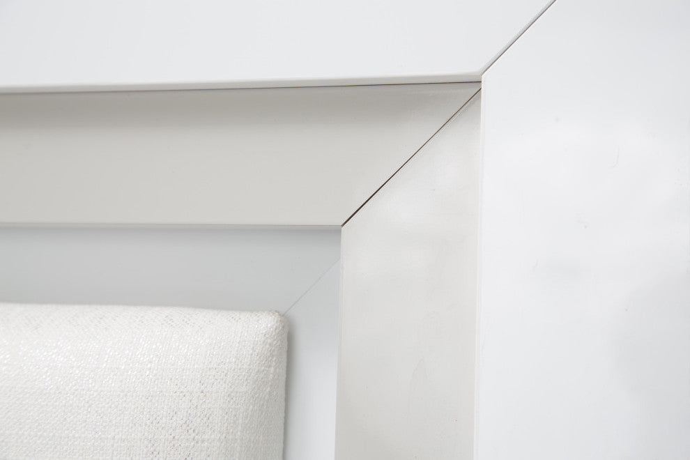 Sky Tower LED Platform Bed - Cloud White, Cal King