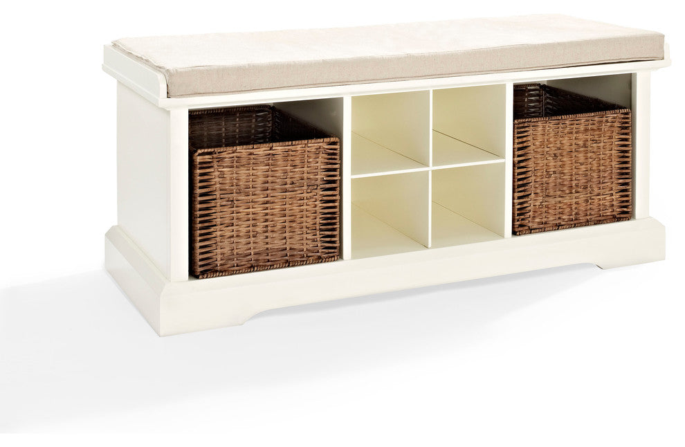 Brennan Entryway Storage Bench, White