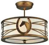 16.5W Horseshoe Semi-Flushmount