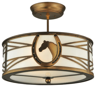 16.5W Horseshoe Semi-Flushmount