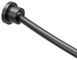Glam Curved Shower Rod Set, Matte Black