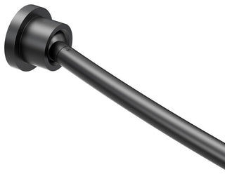 Glam Curved Shower Rod Set, Matte Black