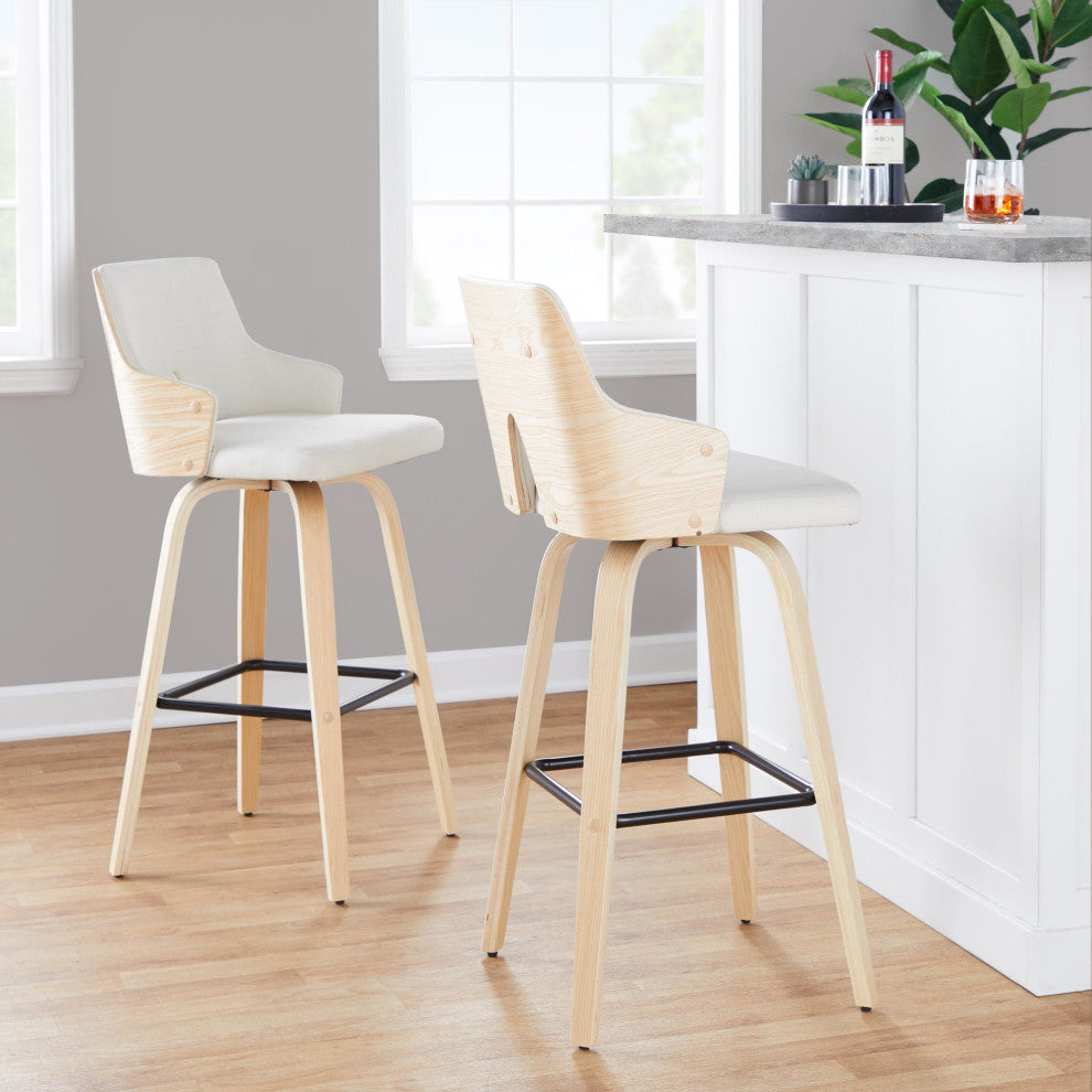 Stella 30" Fixed-Height Barstool, Set of 2