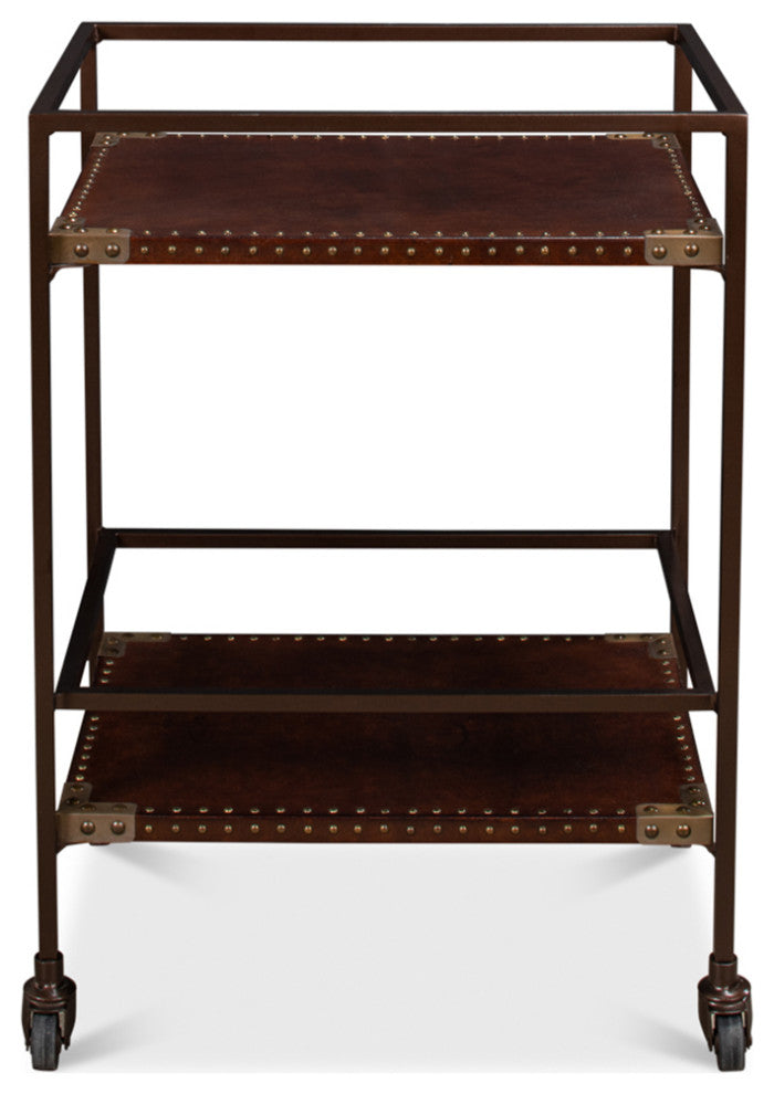 Industrial Leather Trolley