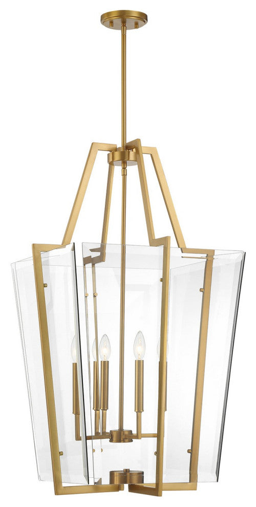 Farell 4-Light Pendant, Warm Brass