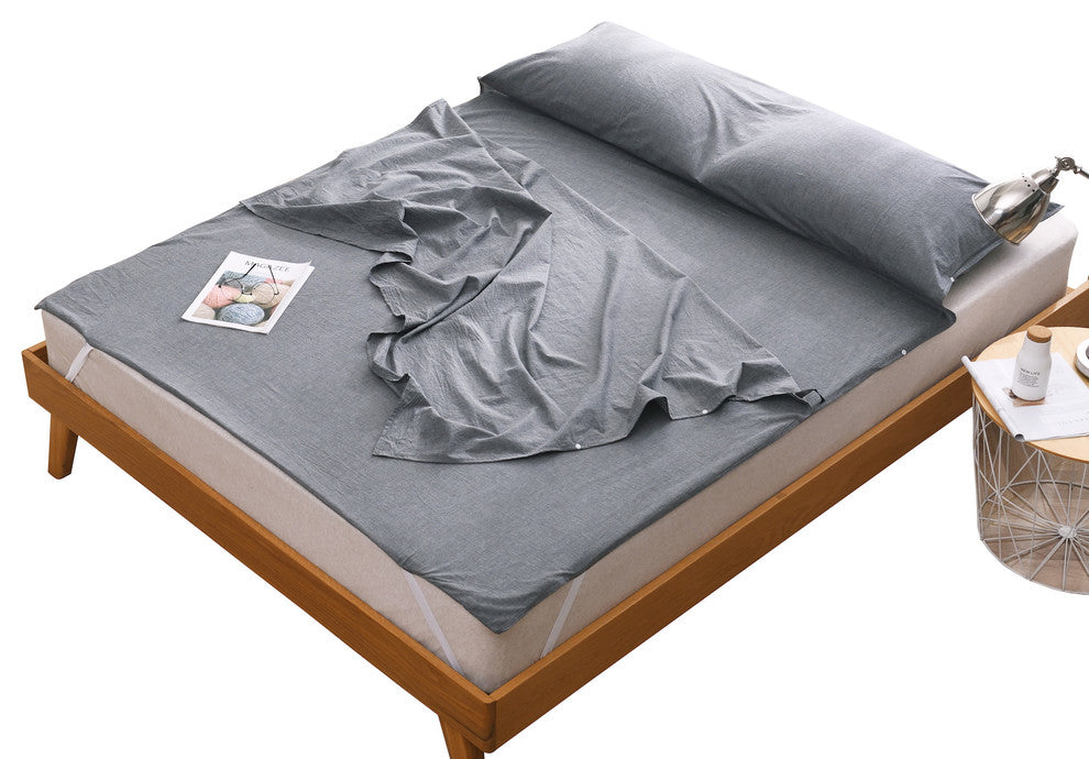 Travelux Hotel Camping Airbed Travel Sheet Set, Carrying Bag, Gray, Twin
