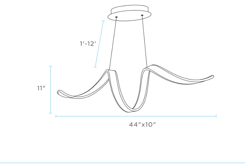 Copenhagen Dimmable Integrated LED Chandelier, Chrome, Without Smart Dimmer
