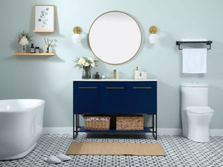 Sue 48" Single Bathroom Vanity, Blue