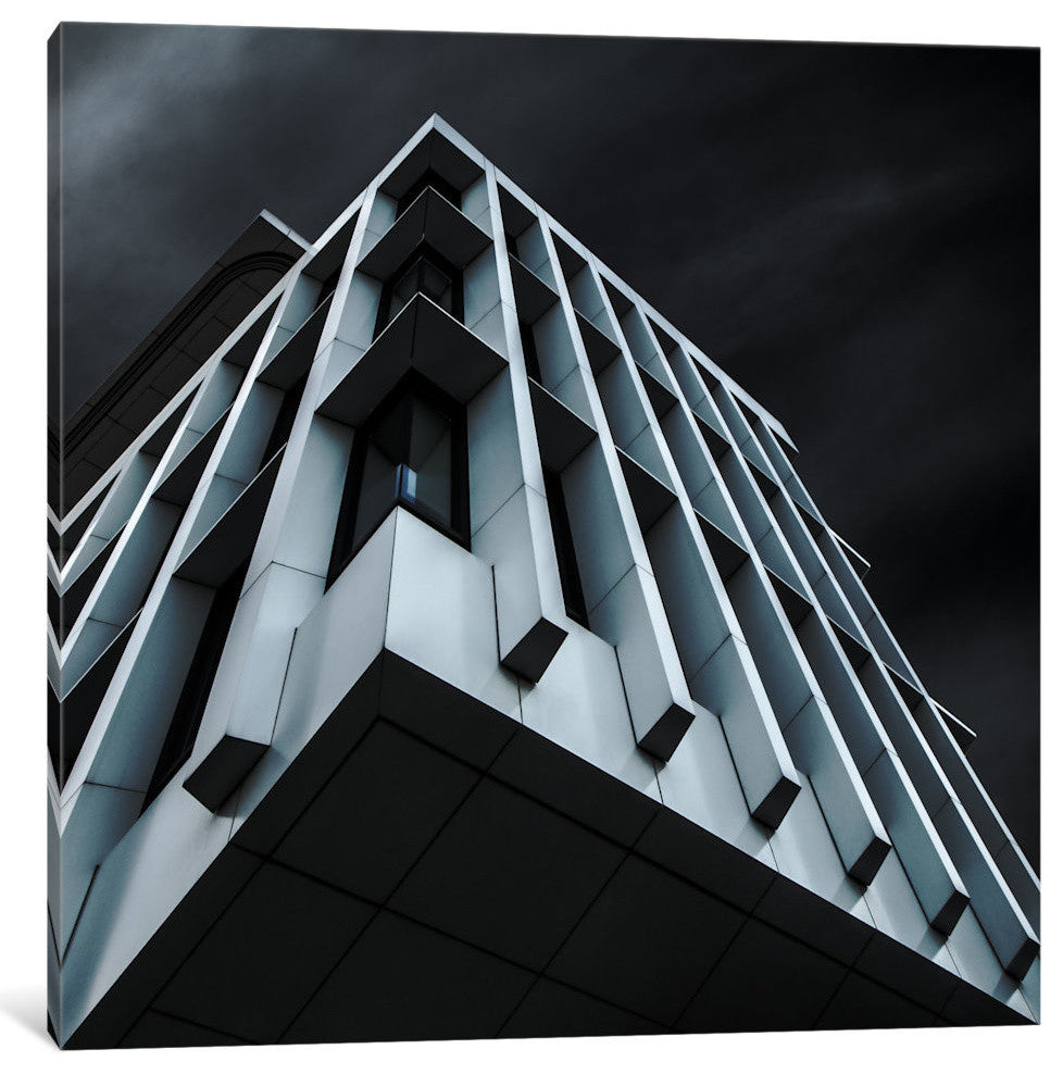 "Blue Bloc" by Gilbert Claes, 18x18x1.5