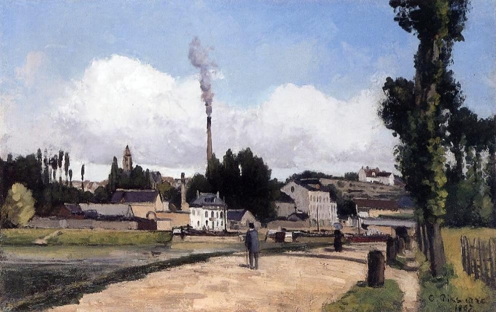 Camille Pissarro By the Oise at Pontoise, 18"x27" Gallery Wrapped Canvas