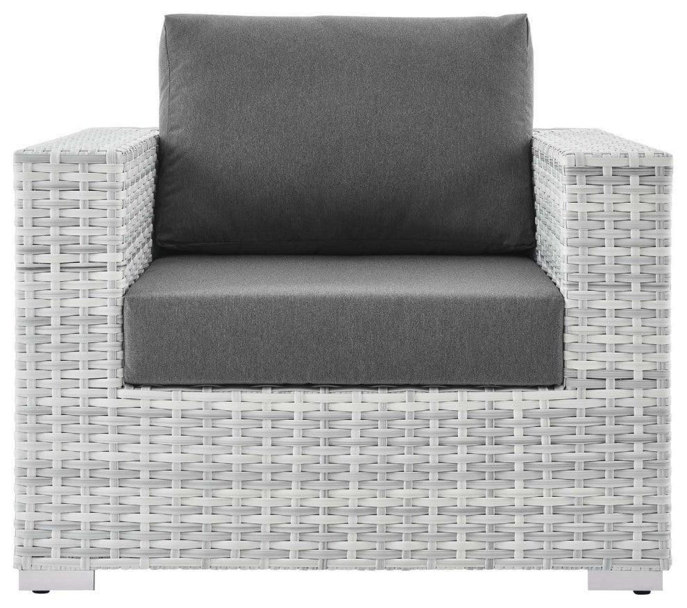 Convene Outdoor Patio Armchair Light Gray Charcoal