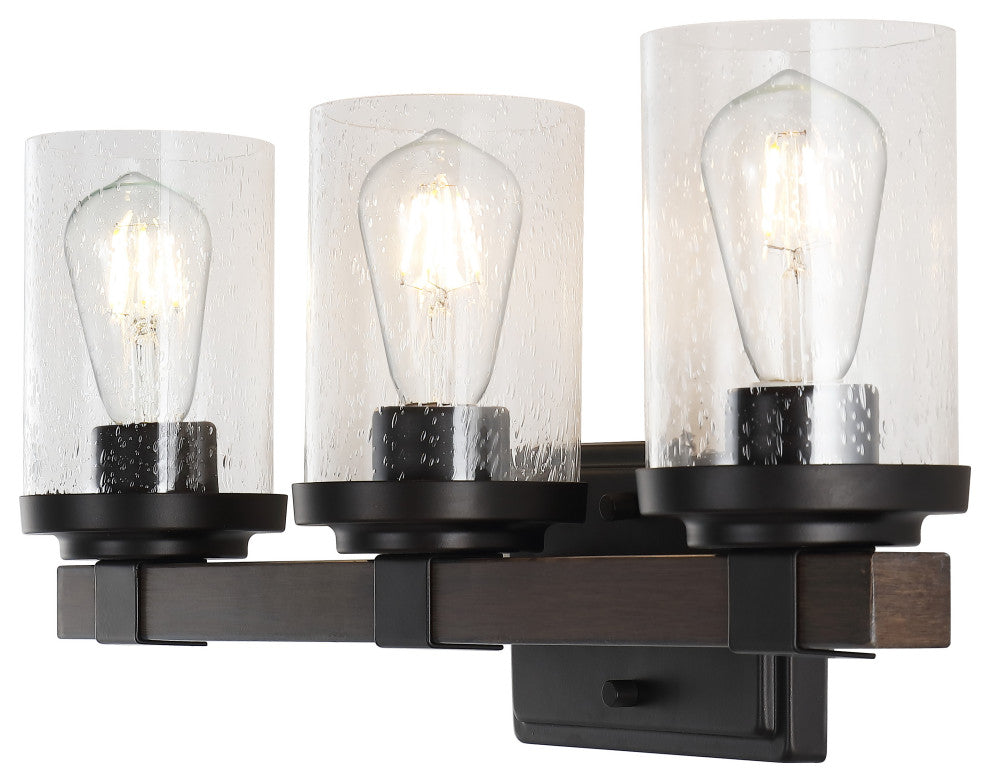 Bungalow Iron LED Vanity Light, Oil Rubbed Bronze, 3 Bulb