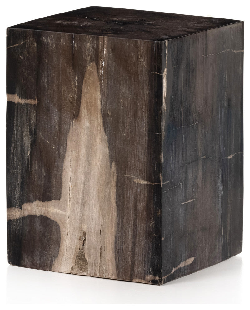 Buck End Table, Dark Petrified Wood