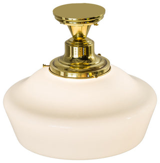16 Wide Revival Schoolhouse W/Traditional Globe Flushmount