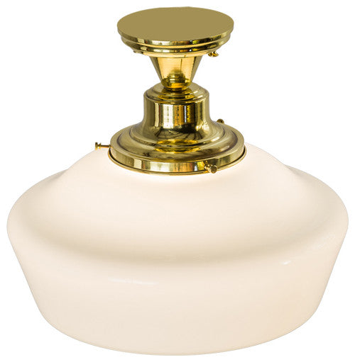 16 Wide Revival Schoolhouse W/Traditional Globe Flushmount