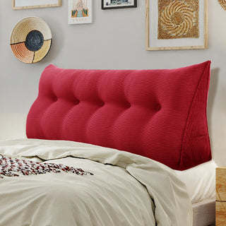 Bed Backrest Wedge Reading Pillow Daybed Headboard Cushion Red, 59x20x8