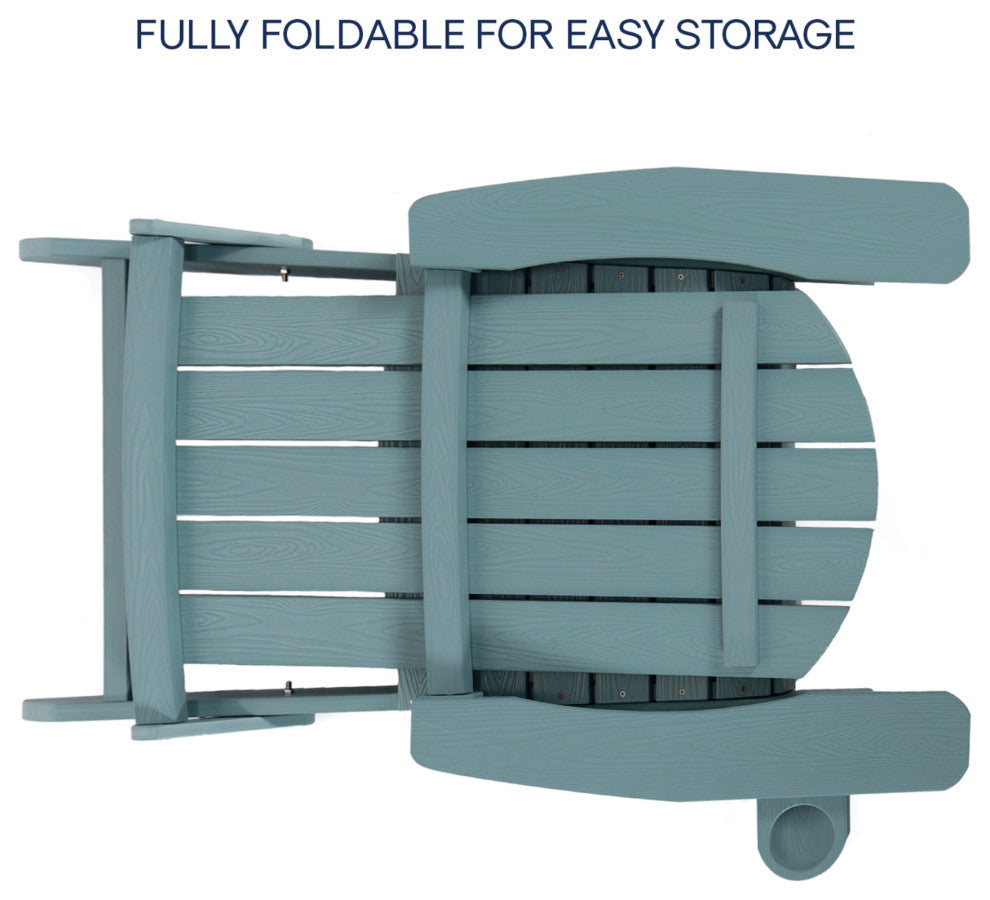 Inspired Home Colston Outdoor Chair, Weather Resistant, Aqua