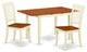 3Pc Rectangular 42/53.5 Inch Table With 12 In Leaf, 2 Vertical Slatted Chairs