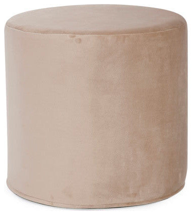 Bella No Tip Cylinder Ottoman, Sand
