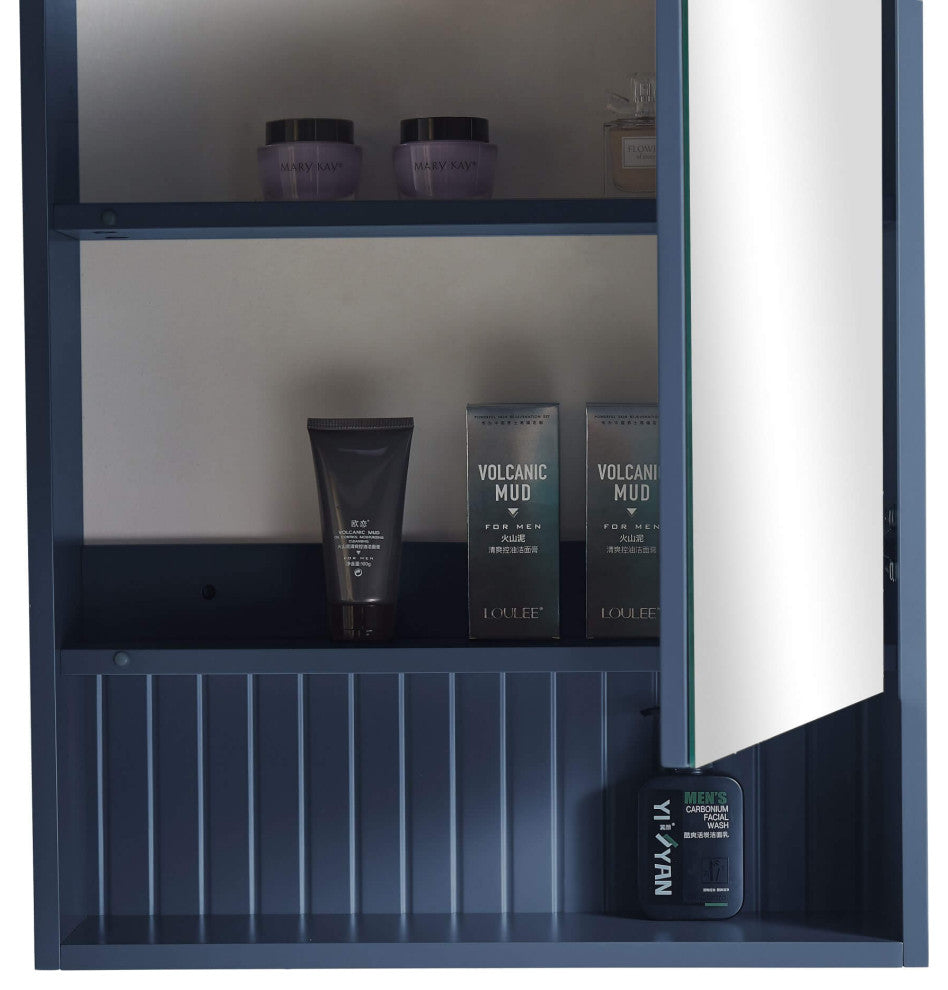 Venezian 18" Medicine Cabinet, Navy Blue, 22"