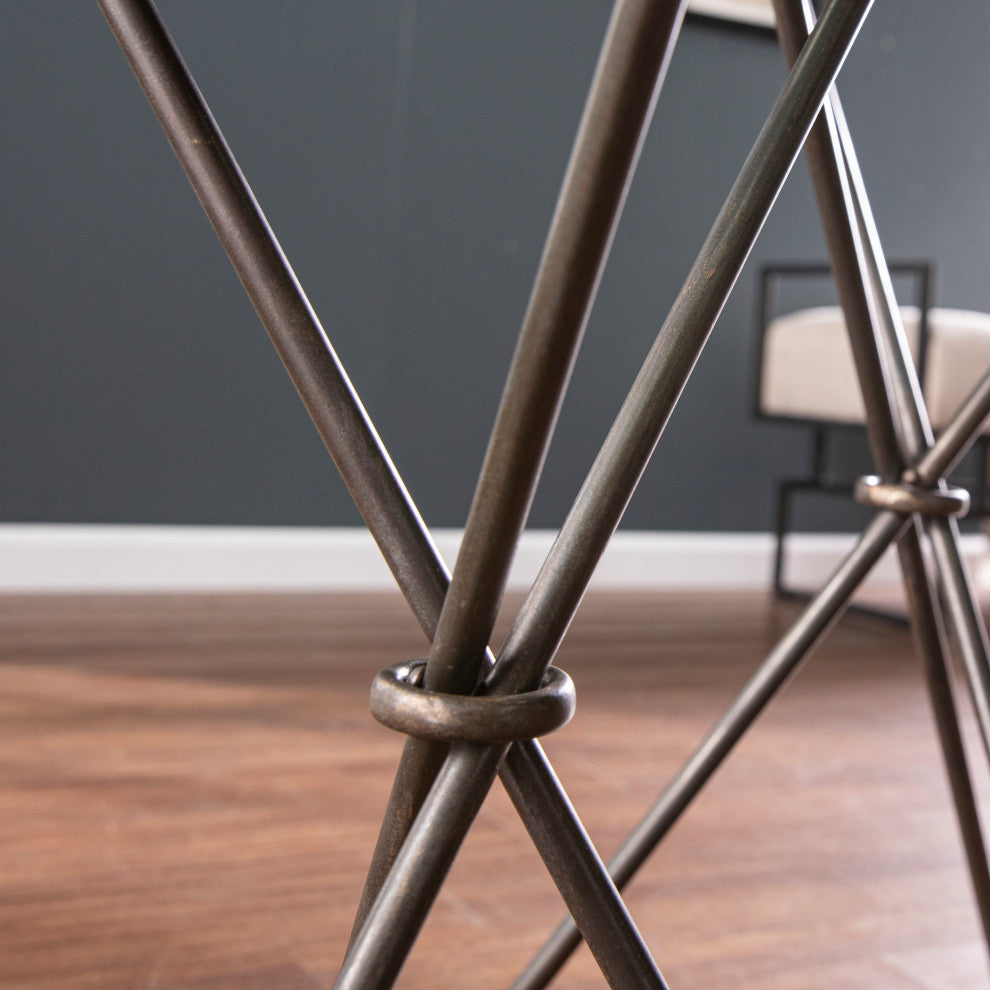 Valerie Glass-Top Accent Tables 2-Piece Set