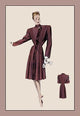 Burgundy Dressy Coat - Gallery Wrapped Canvas Art 28" x 42"