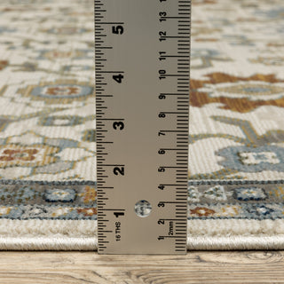 Keller Traditional Floral Ivory/ Multi Area Rug, 9'10" x 12'10"