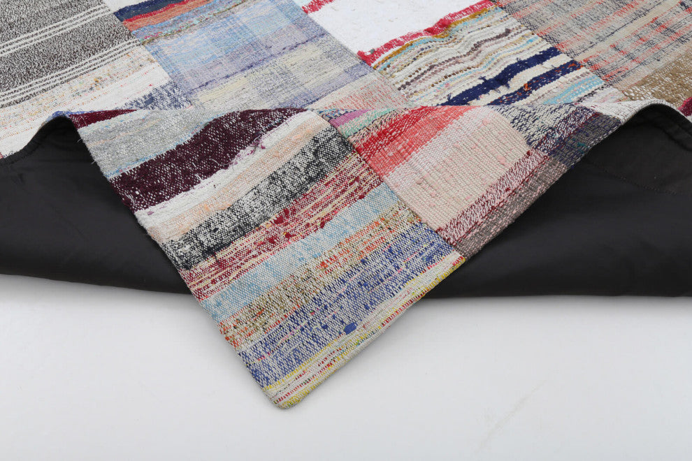 Rug N Carpet - Handmade Turkish 6' 7'' x 9' 9'' Rustic Patchwork Kilim Rug