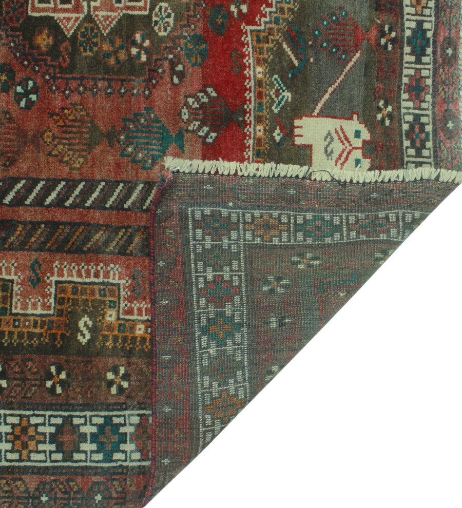 Fine Vintage Distressed Brisenia Rust Rug