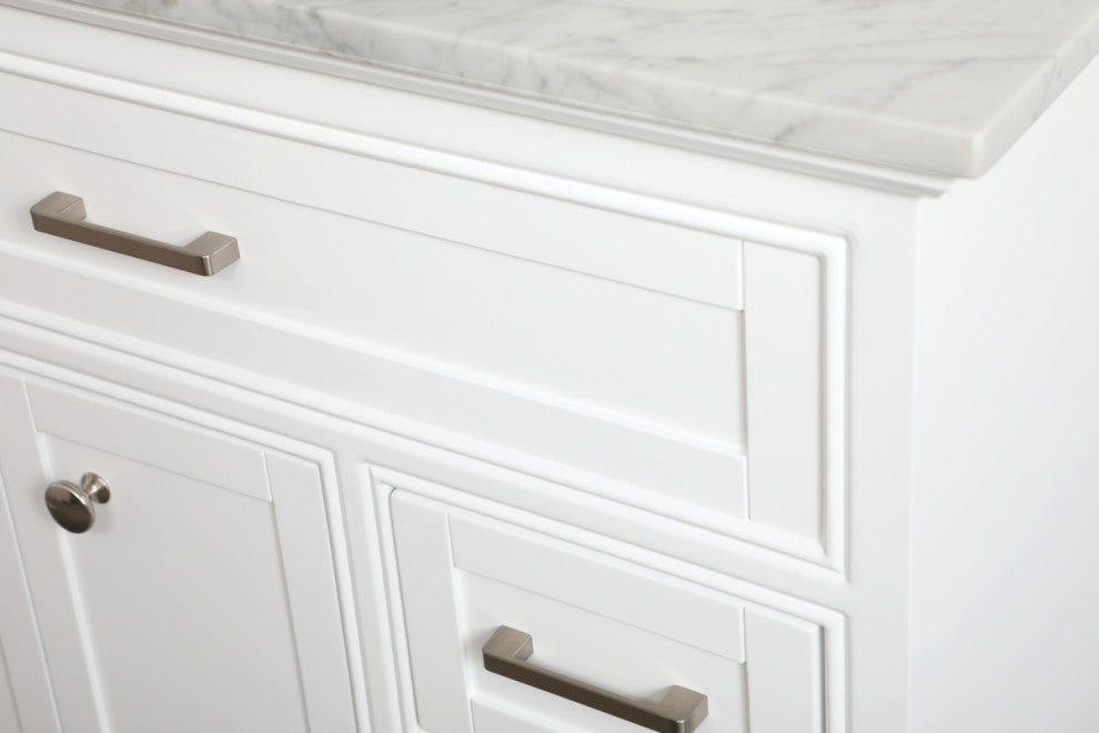 Amber Single Bathroom Vanity, Blue, White, 32"