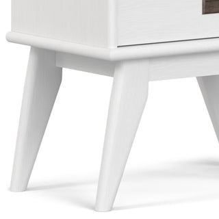 Draper SOLID HARDWOOD Mid Century Bookcase and Storage Unit, White