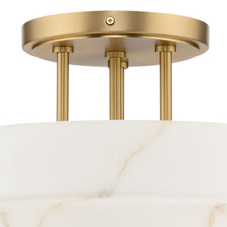 Tosca Collection Three-Light Luxe Semi-Flush Mount Light, Brushed Bronze