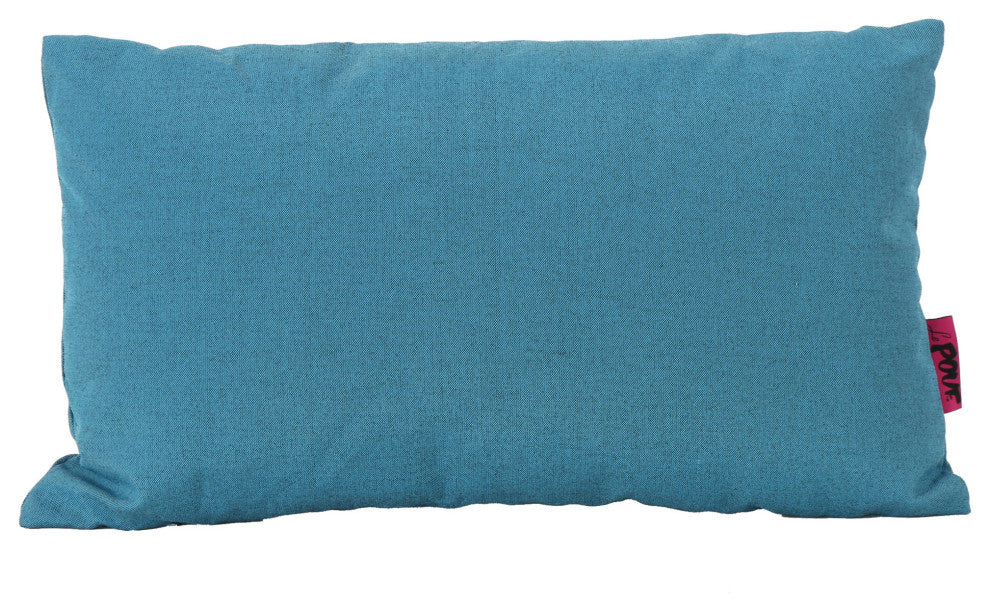 GDF Studio Coronado Outdoor Water Resistant Rectangular Throw Pillow, Teal, Set