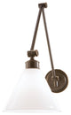 Exeter 1-Light Wall Sconce, Old Bronze, Opal