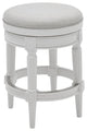 New Ridge Home Goods Chapman 26" Backless Counter Height Swivel Stool in White