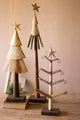 Kalalou Che1252 Set Of Three Brown And Gold Trees