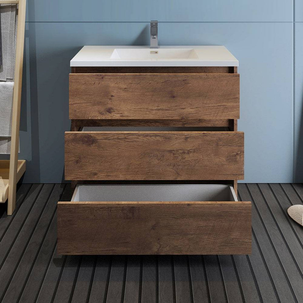 Fresca FCB9336RW-I Lazzaro 36" Rosewood Freestanding Cabinet With Sink