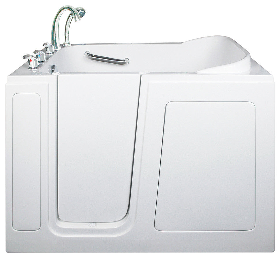 Ella's Bubbles Short Walk-In Bathtub, White With Left Drain/Door